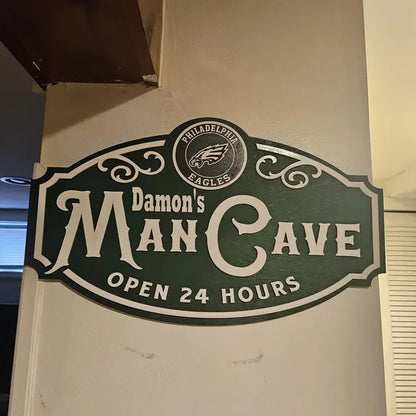 Custom Name Philadelphia Eagles Cave Sign