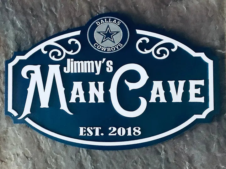 Custom Name Dallas Cowboys Man Cave&Diva Cave Sign