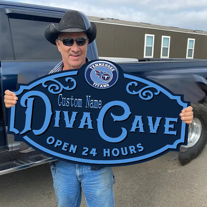 Custom Name Tennessee Titans Man Cave&Diva Cave Sign