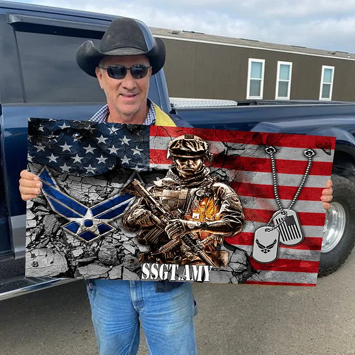 🔥2024 Hot Sale 🔥Personalized Custom Military  Wooden Flag Board