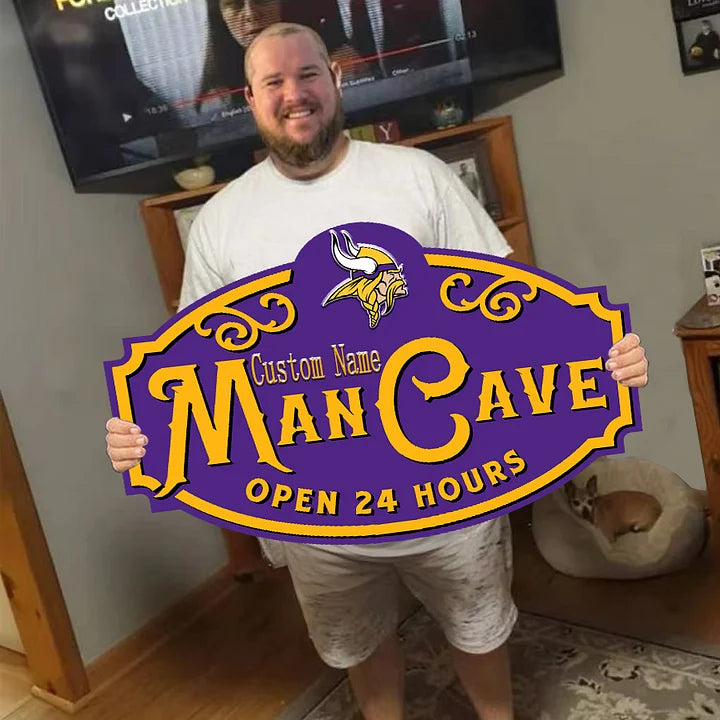 Custom Name Minnesota Vikings Man Cave&Diva Cave Sign