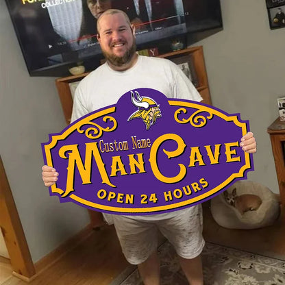 Custom Name Minnesota Vikings Man Cave&Diva Cave Sign