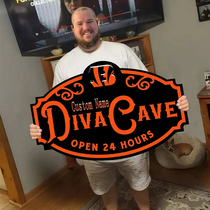 Custom Name Cincinnati Bengals Man Cave&Diva Cave Sign