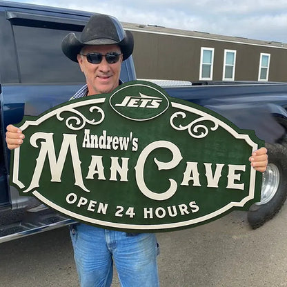 Custom Name New York Jets Man Cave&Diva Cave Sign