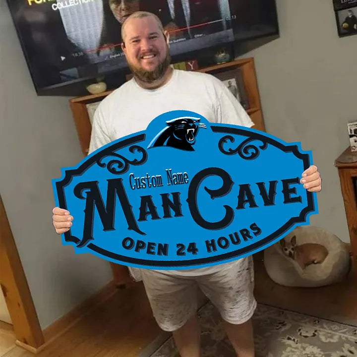 Custom Name Carolina Panthers Man Cave&Diva Cave Sign