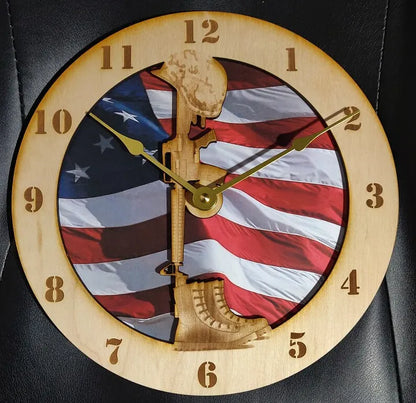 🔥2026 Hot Sale 🔥Rustic Military Wall Decor Clock