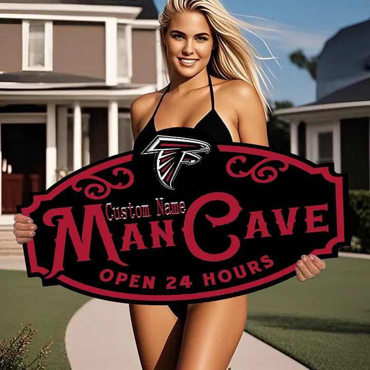 Custom Name Atlanta Falcons Man Cave&Diva Cave Sign