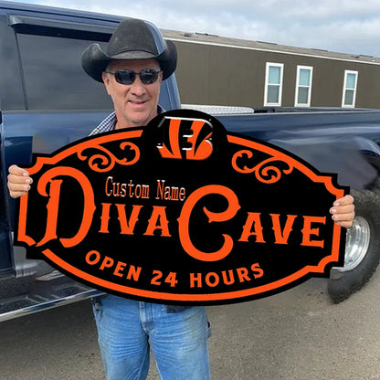 Custom Name Cincinnati Bengals Man Cave&Diva Cave Sign