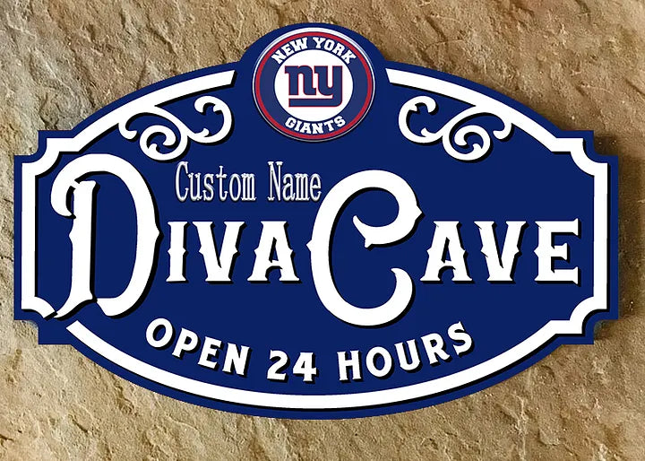 Custom Name New York Giants Man Cave&Diva Cave Sign