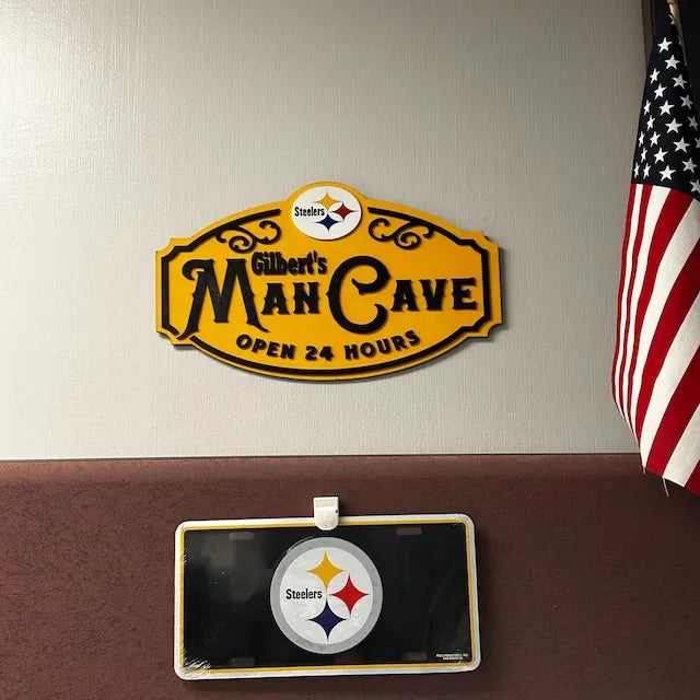 Custom Name Pittsburgh Steelers Man Cave&Diva Cave Sign