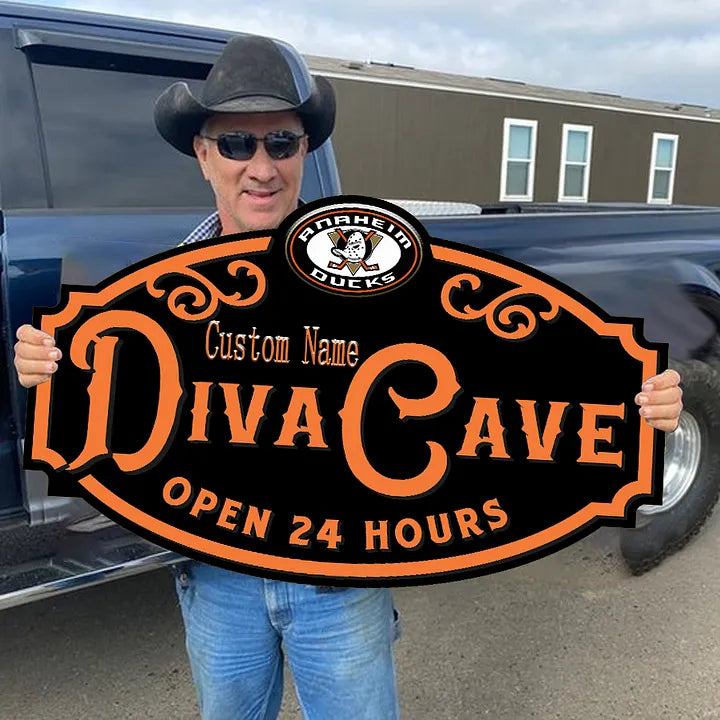 Custom Name Anaheim Ducks Man Cave&Diva Cave Sign