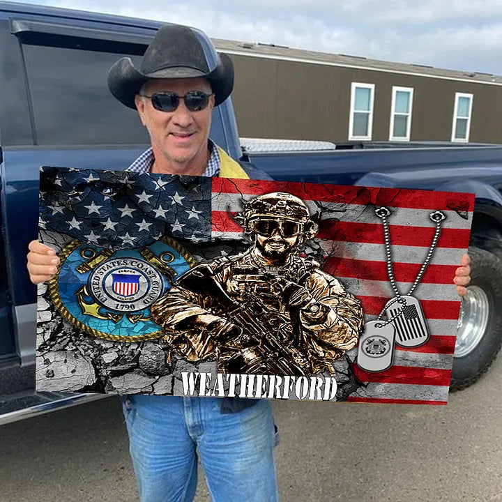 🔥2024 Hot Sale 🔥Personalized Custom Military  Wooden Flag Board
