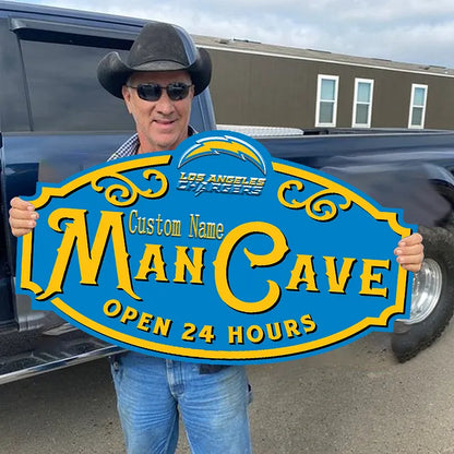 Custom Name Los Angeles Chargers Man Cave&Diva Cave Sign