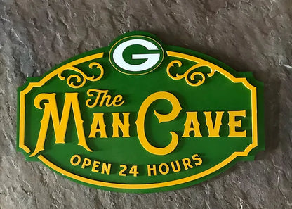 Custom Name Green Bay Packers Man Cave&Diva Cave Sign