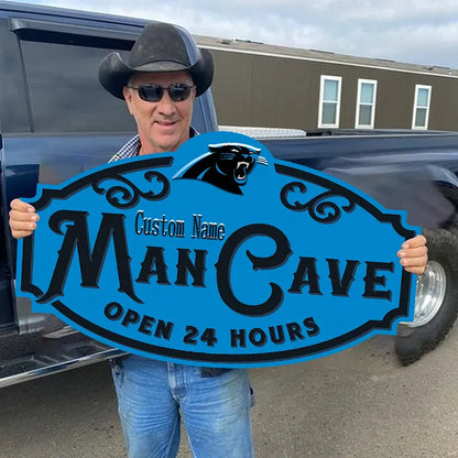 Custom Name Carolina Panthers Man Cave&Diva Cave Sign