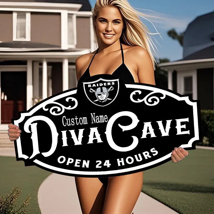 Custom Name Las Vegas Raiders Man Cave&Diva Cave Sign