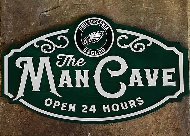 Custom Name Philadelphia Eagles Cave Sign