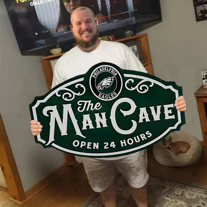 Custom Name Philadelphia Eagles Cave Sign