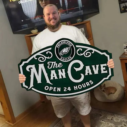 Custom Name Philadelphia Eagles Cave Sign