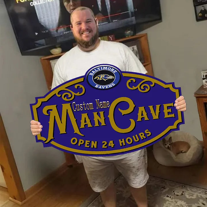 Custom Name Baltimore Ravens Man Cave&Diva Cave Sign