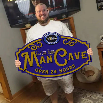 Custom Name Baltimore Ravens Man Cave&Diva Cave Sign