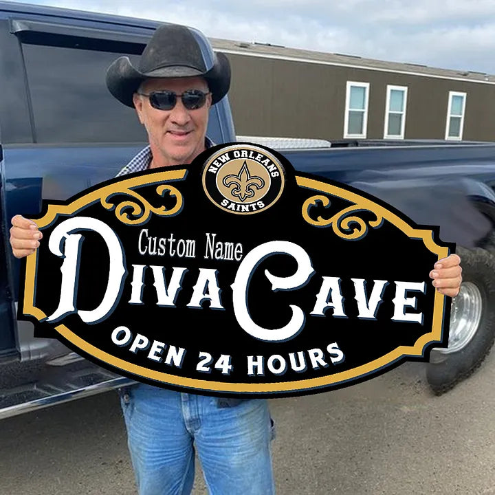 Custom Name New Orleans Saints Man Cave&Diva Cave Sign